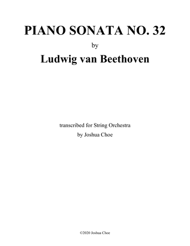 Piano Sonata No. 32