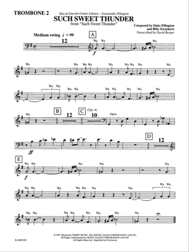 Such Sweet Thunder (from Such Sweet Thunder): 2nd Trombone