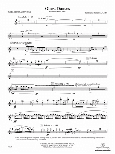 Ghost Dances: 2nd E-flat Alto Saxophone