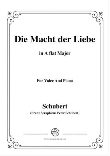 Schubert-Die Macht der Liebe,in A flat Major,for Voice&Piano