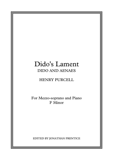 When I Am Laid (Dido's Lament) - F Minor