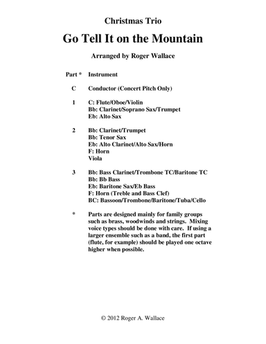 Go Tell It on the Mountain (Brass Trio)