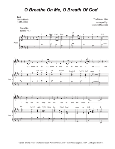 O Breathe On Me, O Breath Of God (Unison choir)