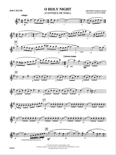 O Holy Night: 2nd Flute
