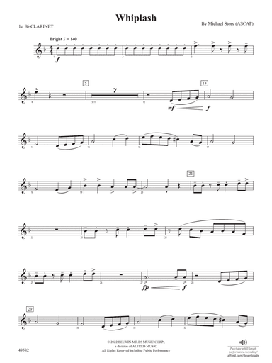 Whiplash: 1st B-flat Clarinet