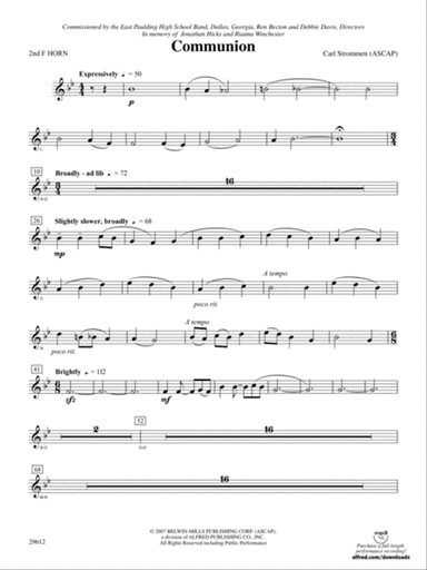 Communion: 2nd F Horn