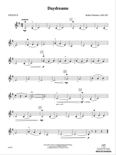 Daydreams: 2nd Violin