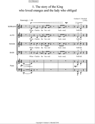 5 whimsies for voices and piano