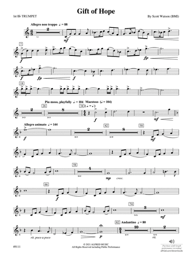 Gift of Hope: 1st B-flat Trumpet