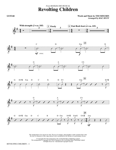 Revolting Children (from Matilda: The Musical) (arr. Mac Huff) - Guitar