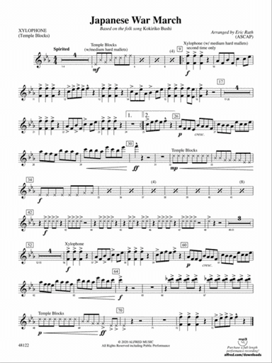 Japanese War March: Xylophone