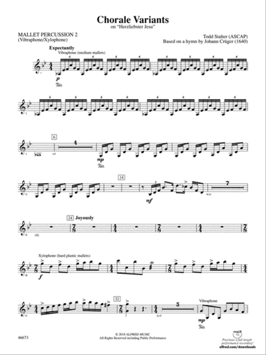 Chorale Variants: 2nd Mallet Percussion