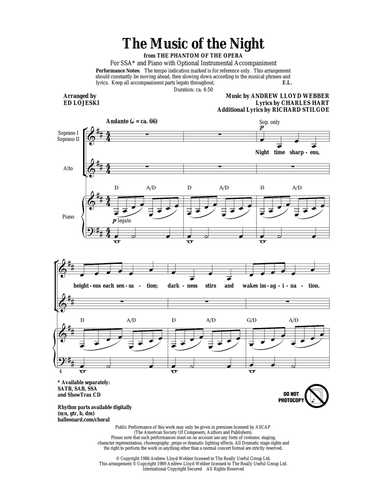 The Music Of The Night (from The Phantom Of The Opera)