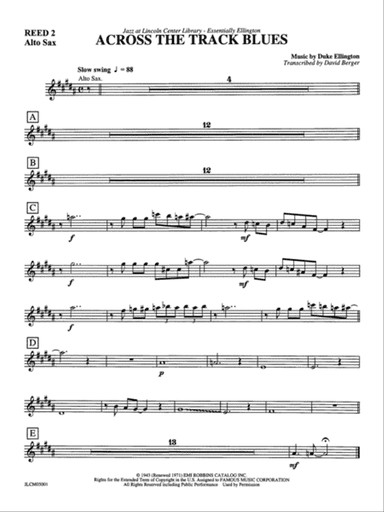 Across the Track Blues: 2nd E-flat Alto Saxophone