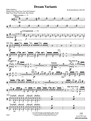 Dream Variants: 1st Percussion