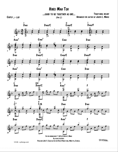 Hinei Mah Tov Var 1 (arr. Joe Marks)