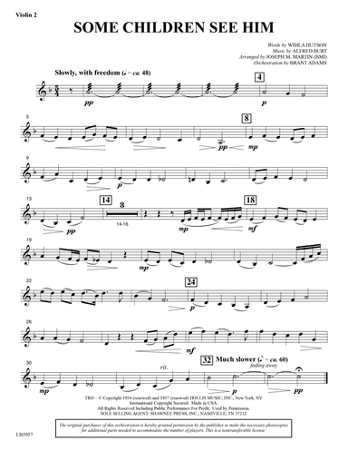 Some Children See Him (arr. Joseph M. Martin) - Violin 2