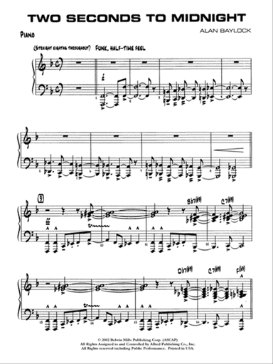 Two Seconds to Midnight: Piano Accompaniment