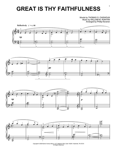 Great Is Thy Faithfulness (arr. Phillip Keveren)
