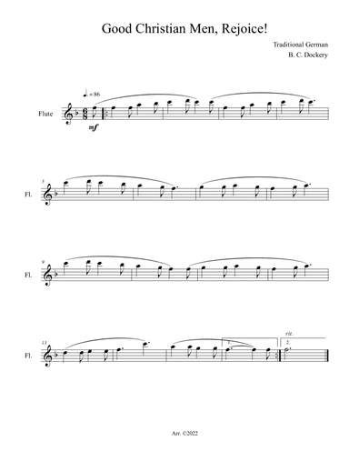 Good Christian Men, Rejoice! (Flute Solo)