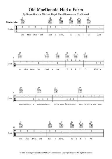 Old Macdonald Had A Farm