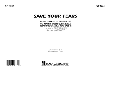 Save Your Tears (arr. Conaway & Holt) - Conductor Score (Full Score)