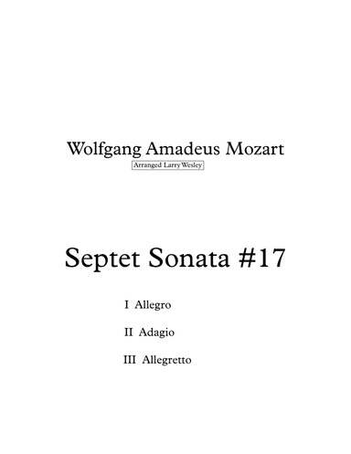 Septet Sonata # 17
