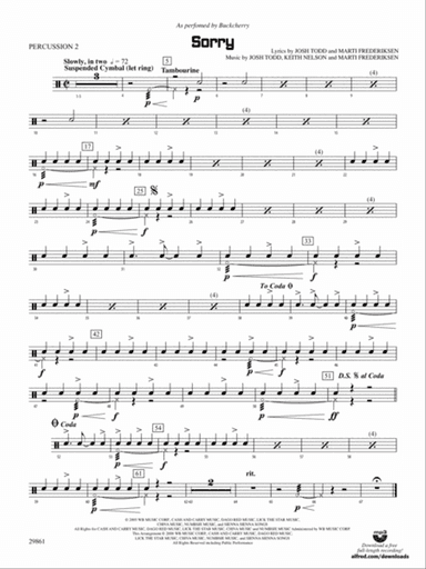 Sorry: 2nd Percussion
