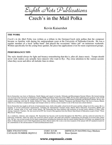 Czech's in the Mail Polka: Score
