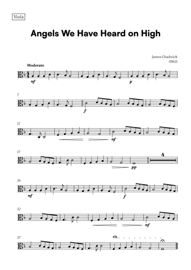 Angels we have heard on high (for Viola)