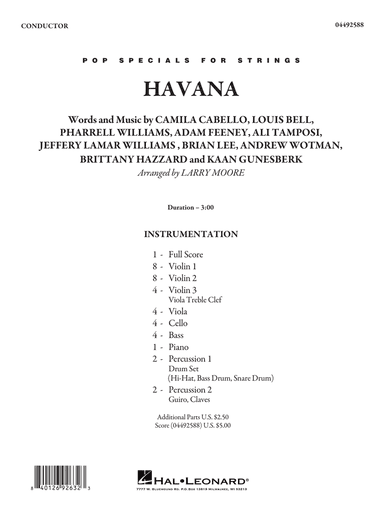 Havana (feat. Young Thug) (arr. Larry Moore) - Conductor Score (Full Score)