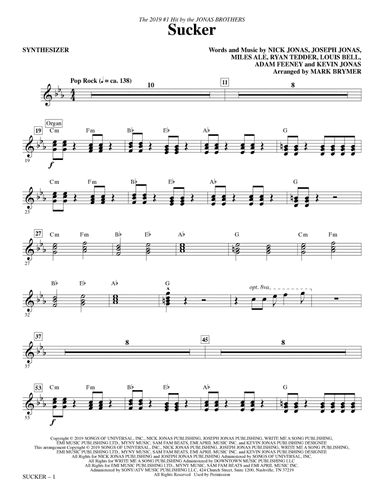 Sucker (arr. Mark Brymer) - Synthesizer