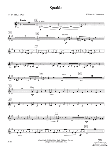 Sparkle: 3rd B-flat Trumpet