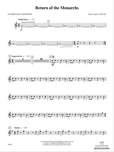 Return of the Monarchs: E-flat Baritone Saxophone