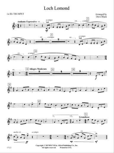 Loch Lomond: 1st B-flat Trumpet