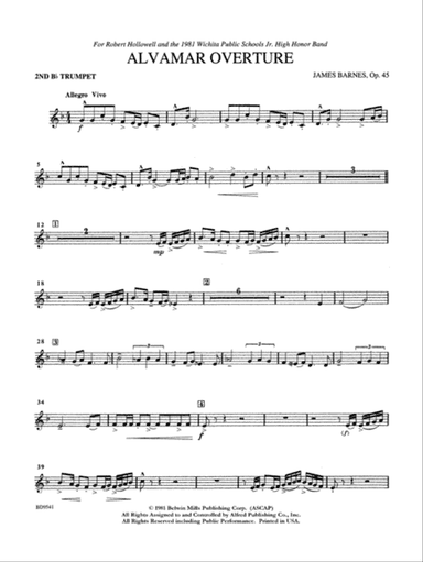 Alvamar Overture: 2nd B-flat Trumpet
