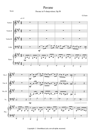 Pavane in F sharp minor, Op. 50