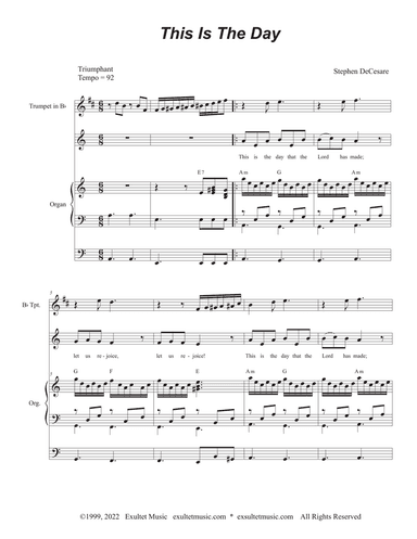 This Is The Day (Unison choir)