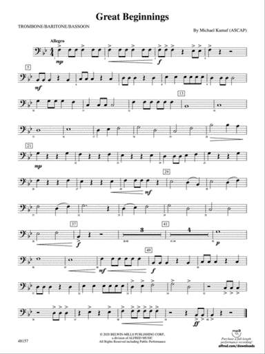 Great Beginnings: 1st Trombone