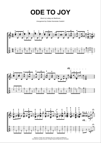"Ode to Joy" for Ukulele