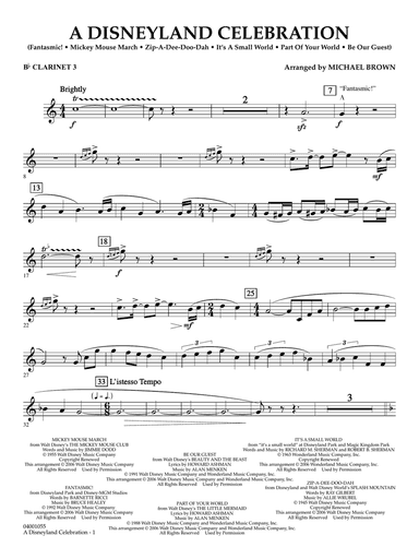 A Disneyland Celebration - Bb Clarinet 3