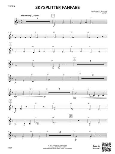 Skysplitter Fanfare: 1st F Horn
