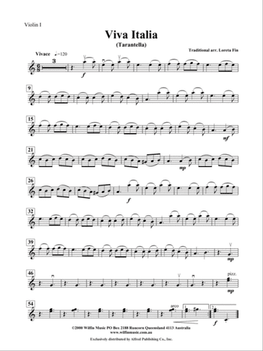 Viva Italia (Tarentella): 1st Violin