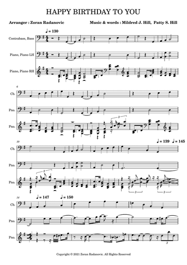 Happy birthday to you - swing style