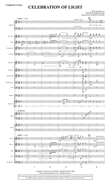 Celebration Of Light (Arise And Shine) (Full Orchestra) - Full Score