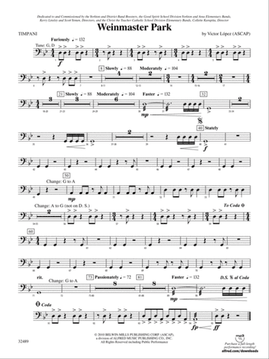 Weinmaster Park: Timpani