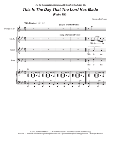 This Is The Day That The Lord Has Made (Psalm 118) (2-part choir - (TB)