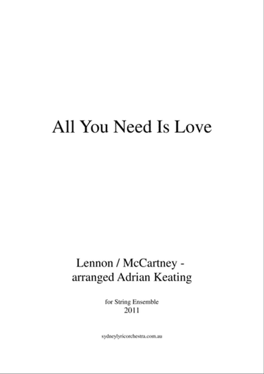 All You Need Is Love