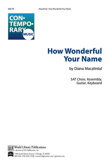 How Wonderful Your Name