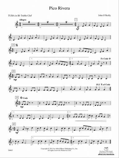 Pico Rivera: (wp) B-flat Tuba T.C.